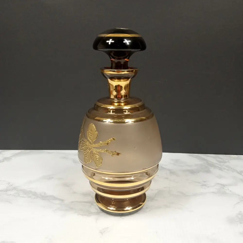 Handmade Bohemian Crystal Bottle With Stopper ( Vintage ) Decor