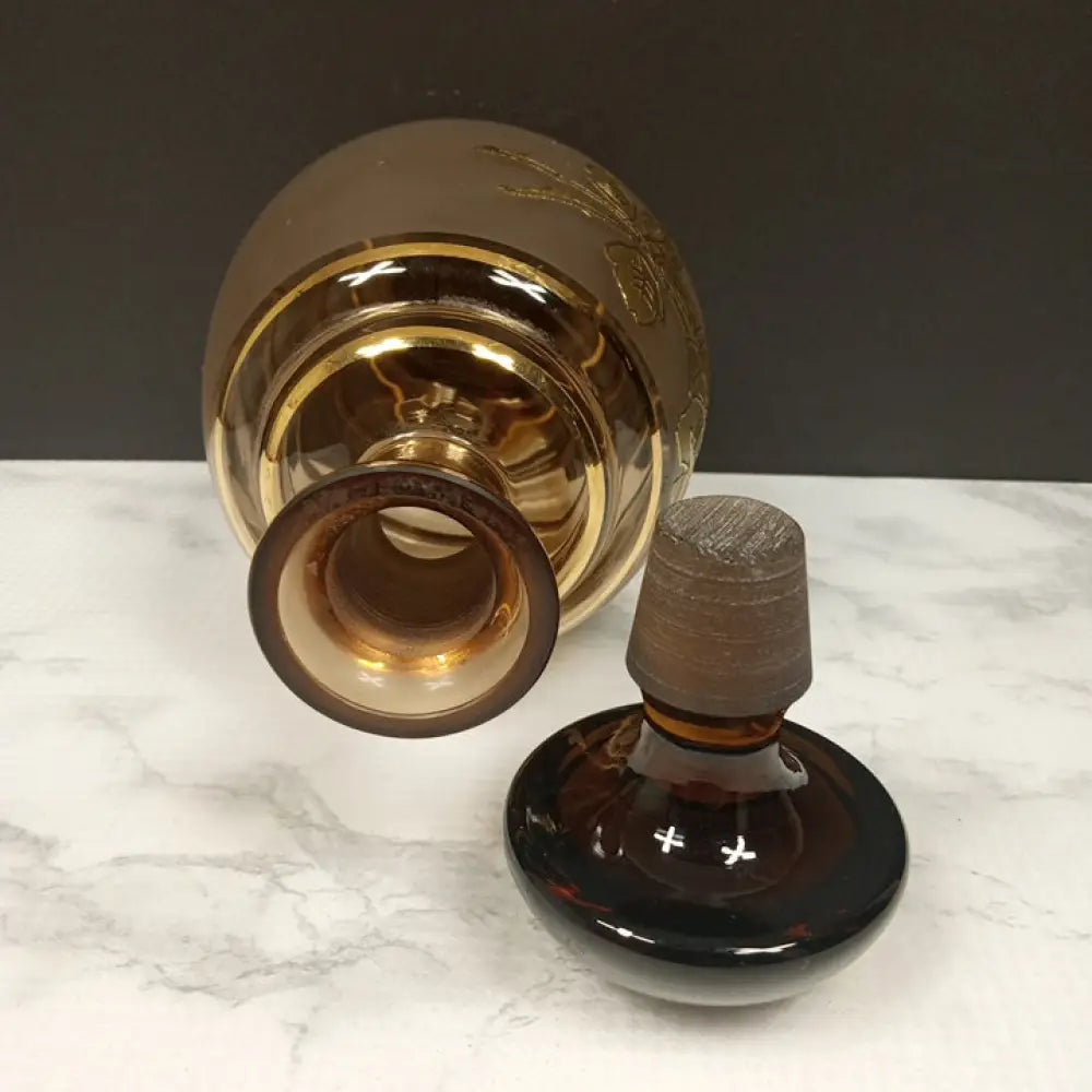 Handmade Bohemian Crystal Bottle With Stopper ( Vintage ) Decor
