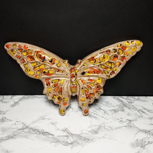 Handmade Ceramic Butterfly Wall Art ( Vintage ) Decor