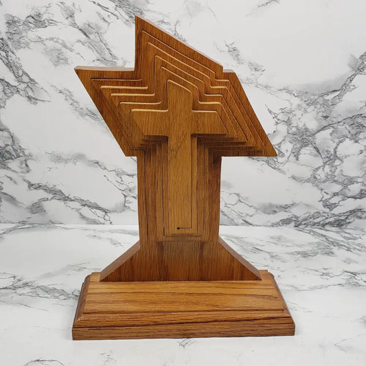 Handmade Cross 3D Scroll Saw Vintage Decor
