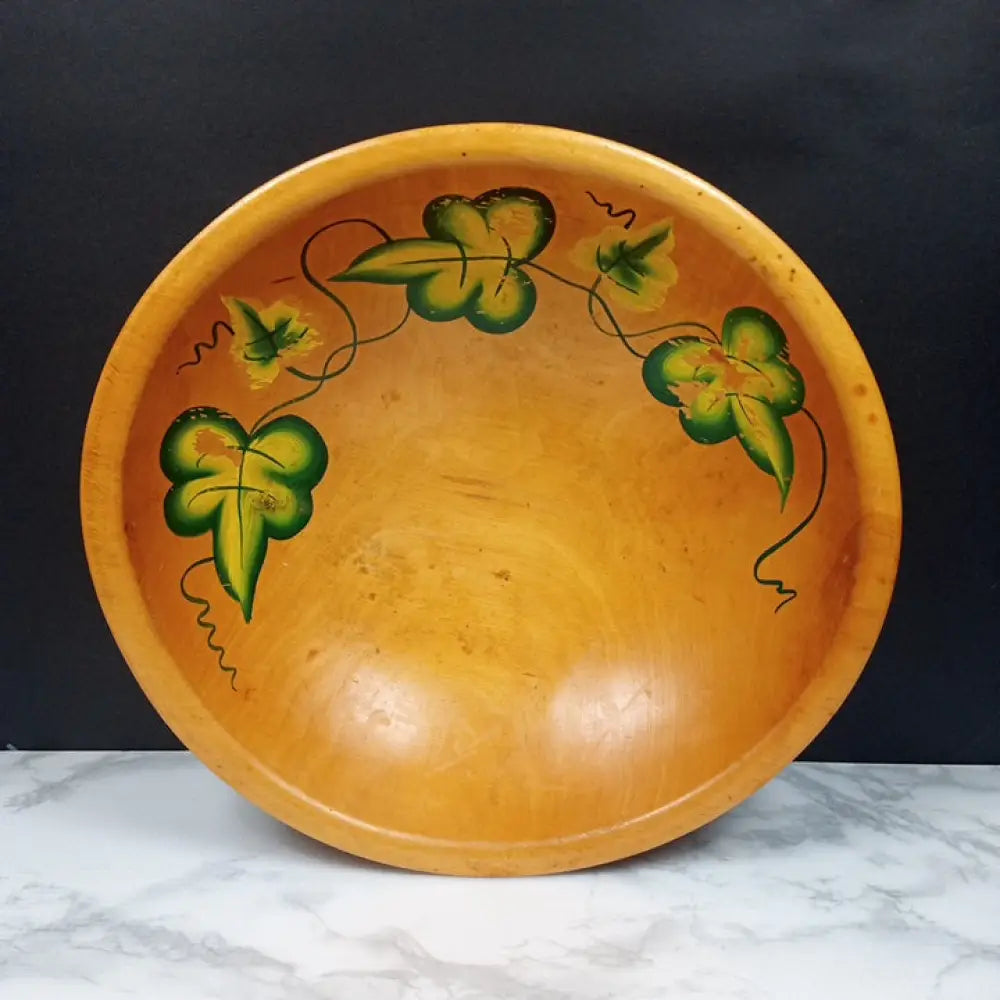 Handmade Dough Bowl Footed Solid Wood ( Vintage ) Decor