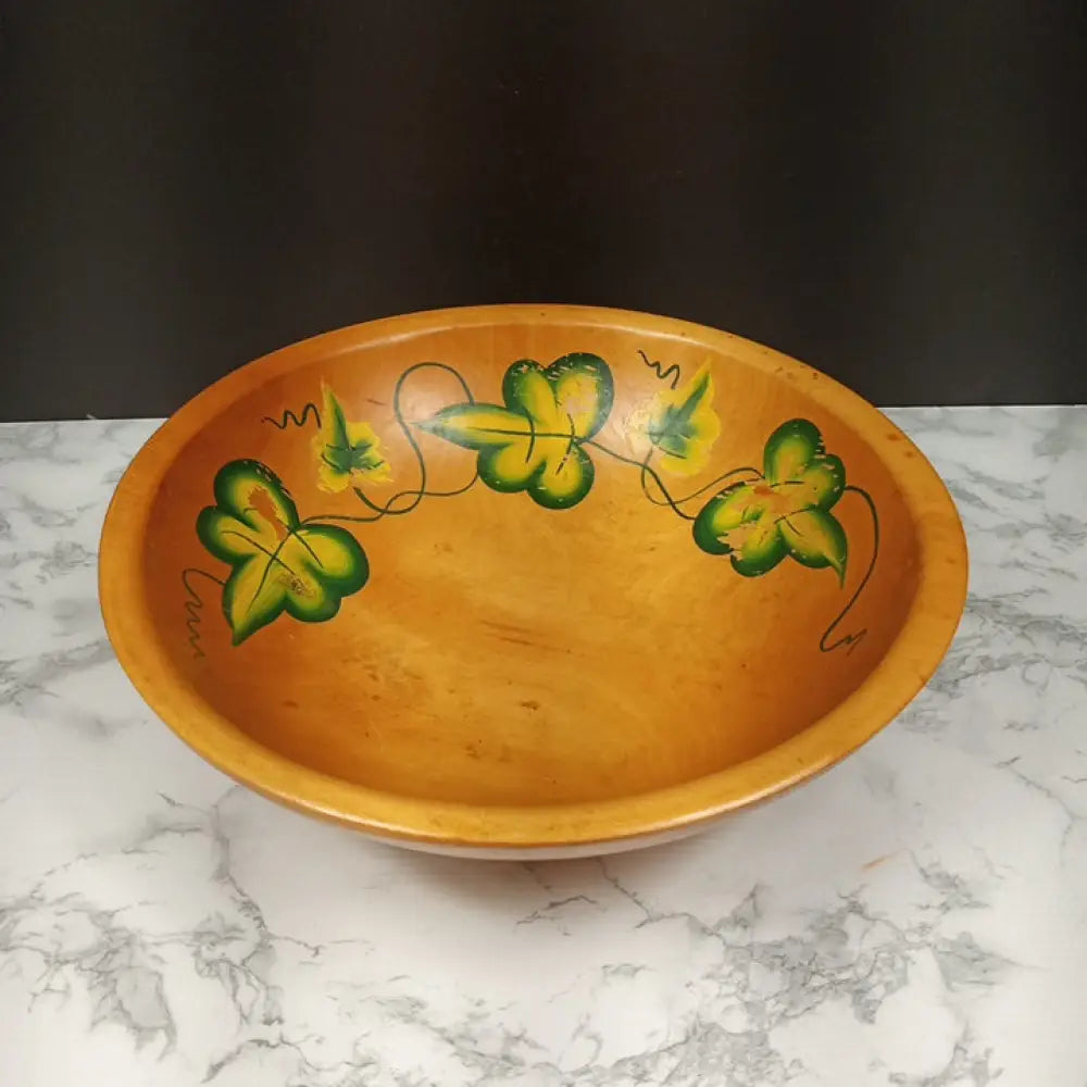 Handmade Dough Bowl Footed Solid Wood ( Vintage ) Decor