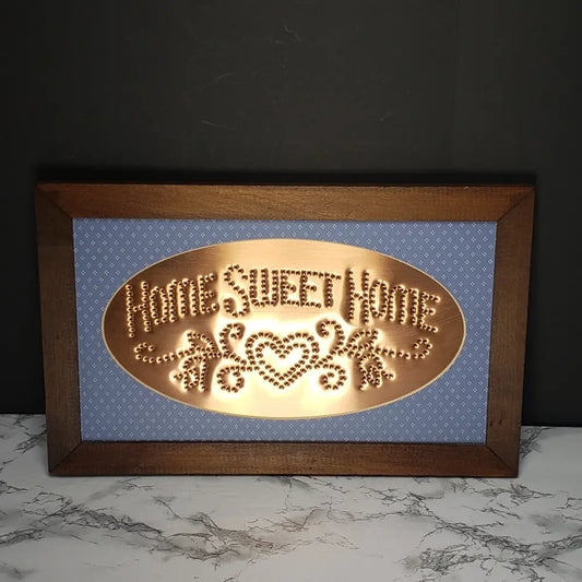 Handmade Home Sweet Copper Framed Matted Wall Decor (Vintage)