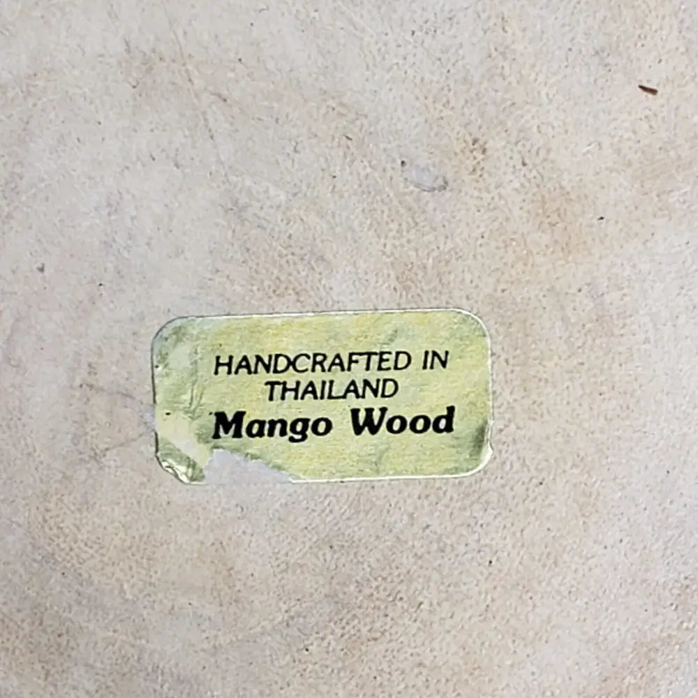 Handmade Mango Wood Lidded Round Box Vintage Decor