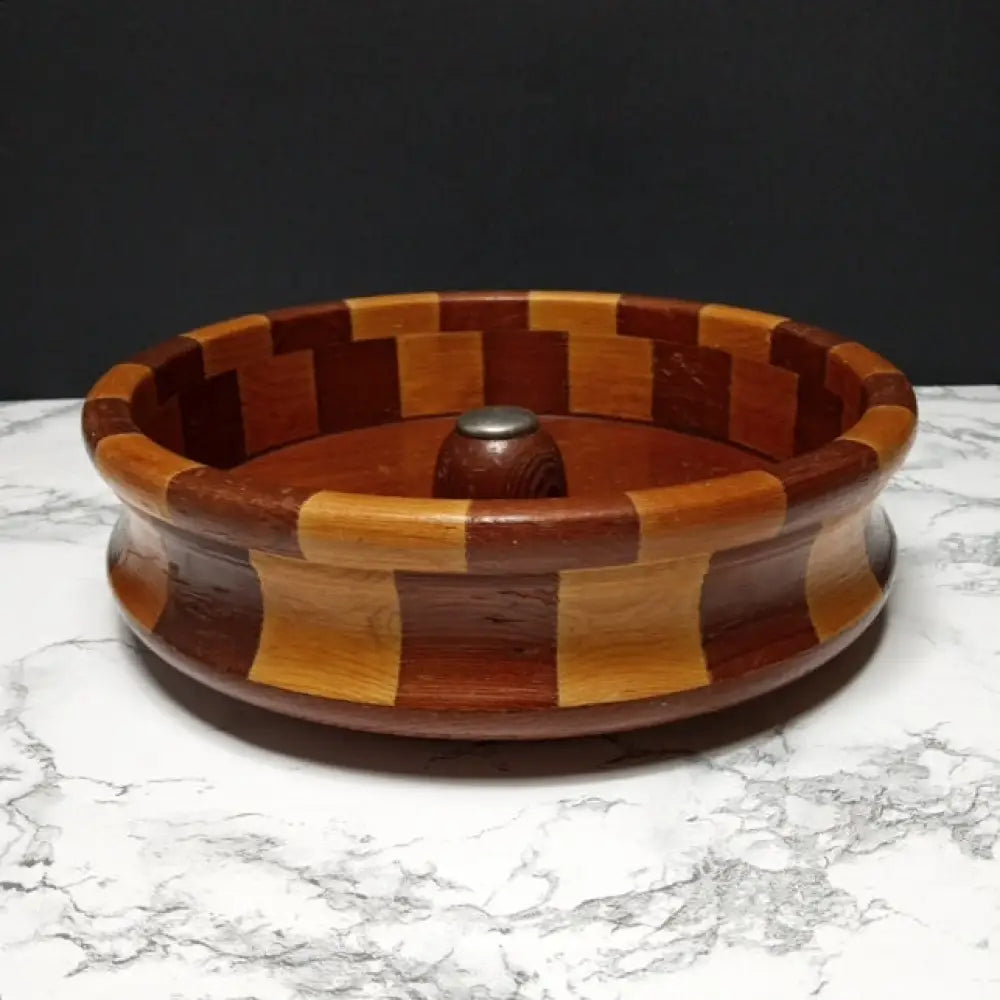 Handmade San Fransiscan Nut Bowl With Cracker ( Vintage ) Decor