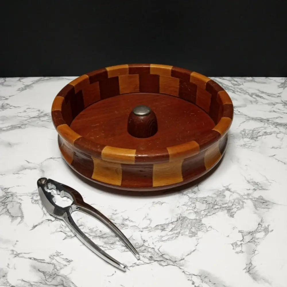 Handmade San Fransiscan Nut Bowl With Cracker ( Vintage ) Decor