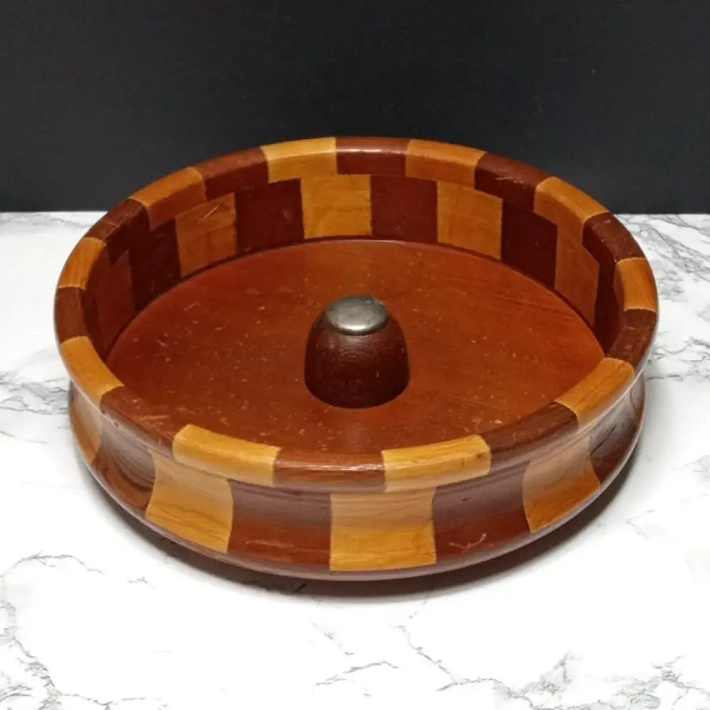 Handmade San Fransiscan Nut Bowl With Cracker ( Vintage ) Decor