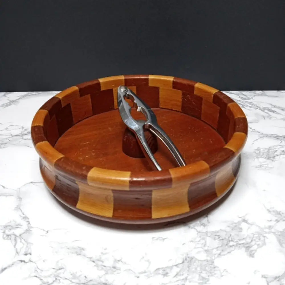 Handmade San Fransiscan Nut Bowl With Cracker ( Vintage ) Decor