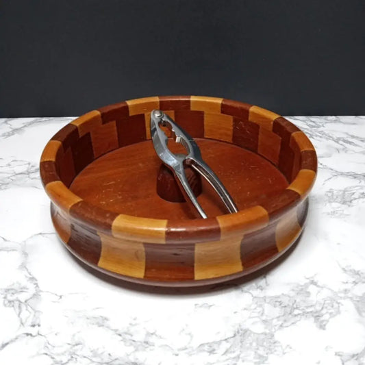 Handmade San Fransiscan Nut Bowl With Cracker ( Vintage ) Decor