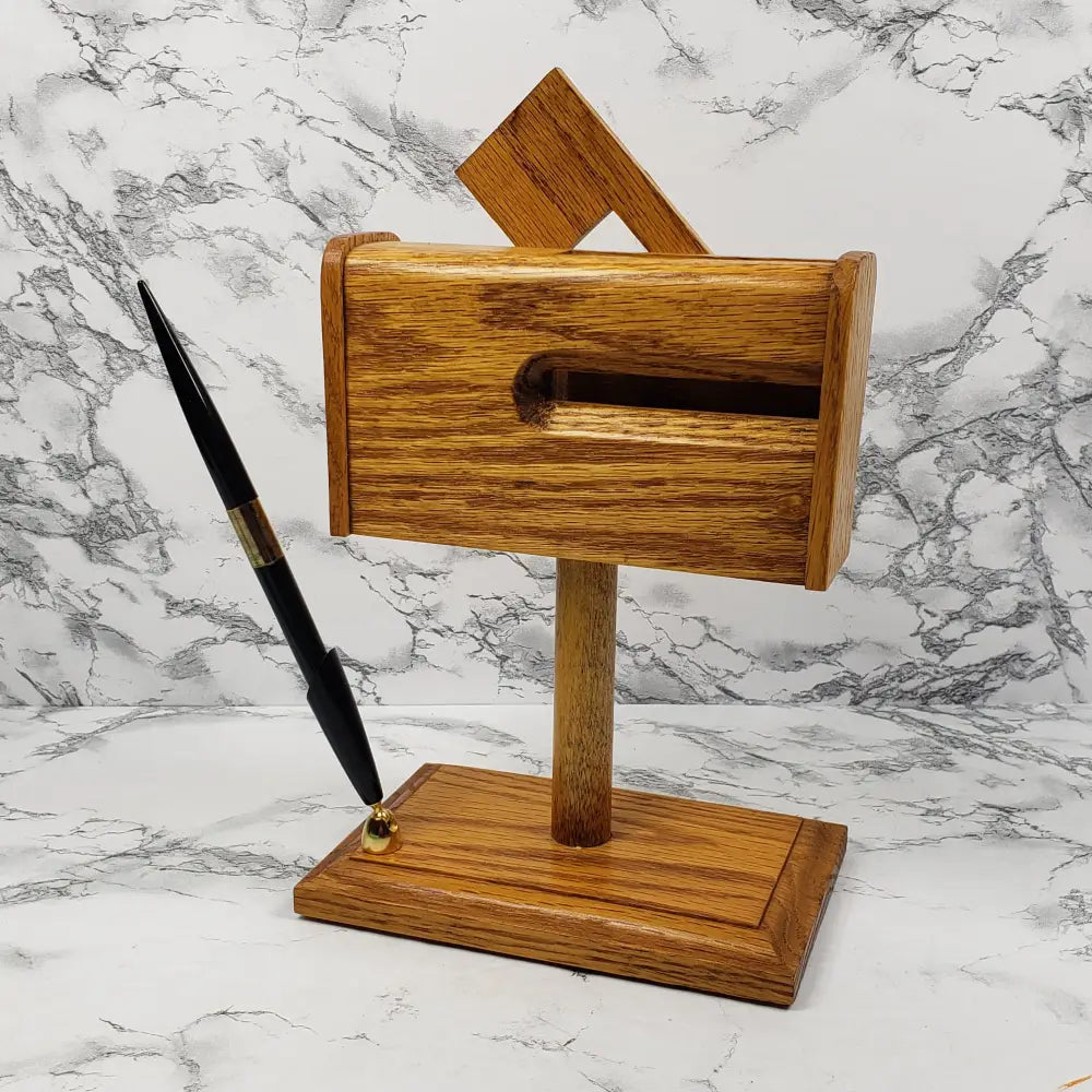 Handmade Solid Wood Desk Organizer Mailbox Vintage Decor