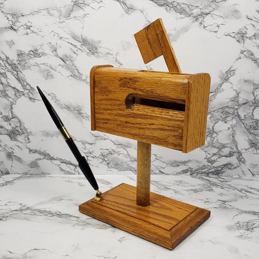 Handmade Solid Wood Desk Organizer Mailbox Vintage Decor