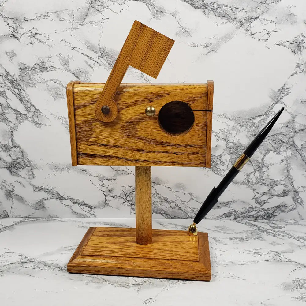 Handmade Solid Wood Desk Organizer Mailbox Vintage Decor