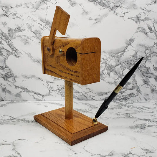 Handmade Solid Wood Desk Organizer Mailbox Vintage Decor