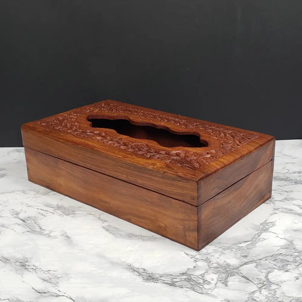 Handmade Solid Wood Tissue Box Holder Vintage Facial Holders