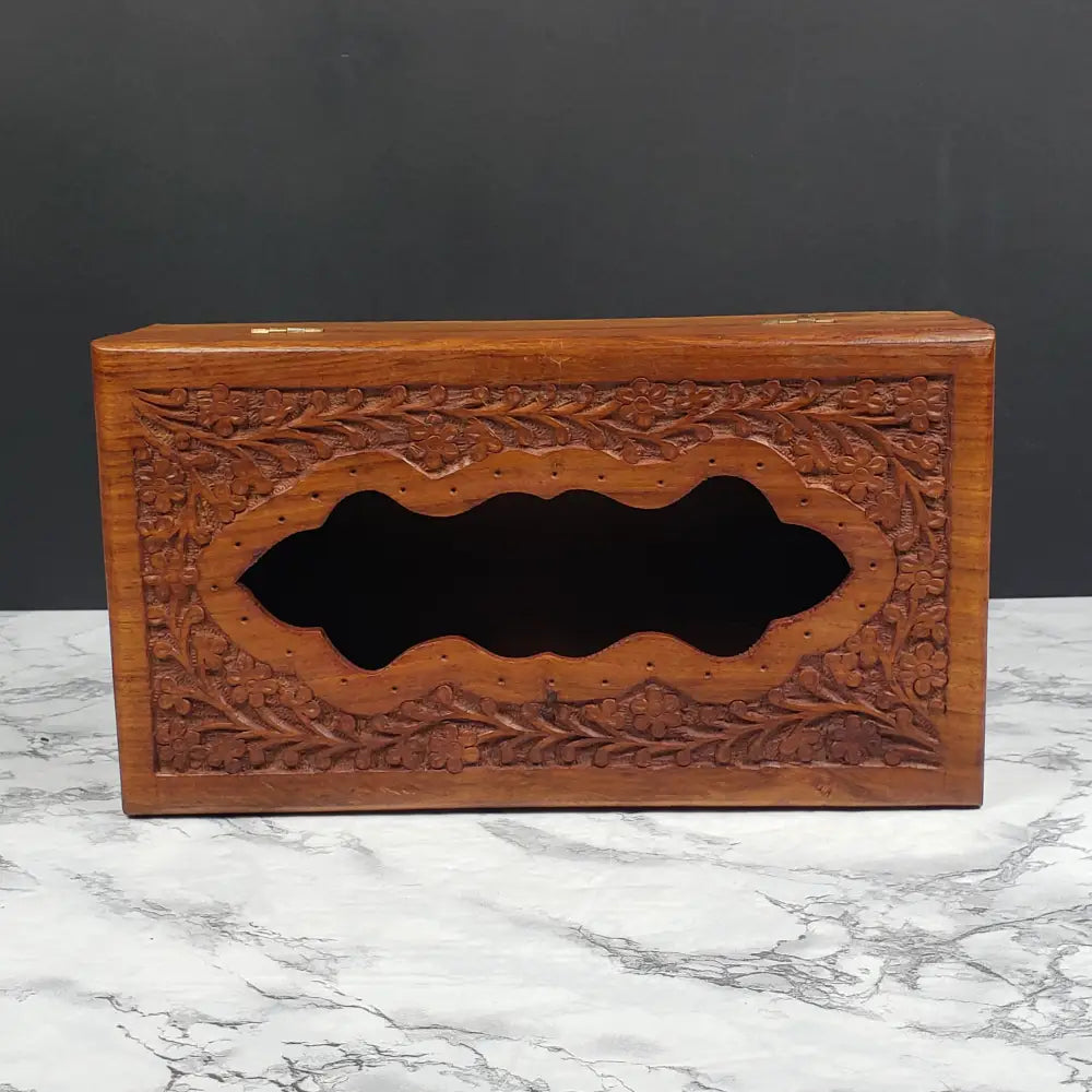 Handmade Solid Wood Tissue Box Holder Vintage Facial Holders
