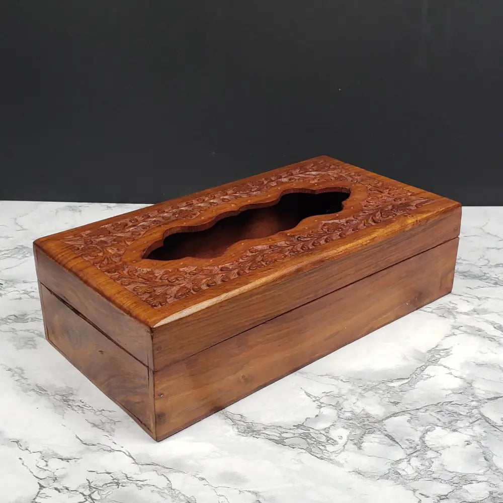 Handmade Solid Wood Tissue Box Holder Vintage Facial Holders