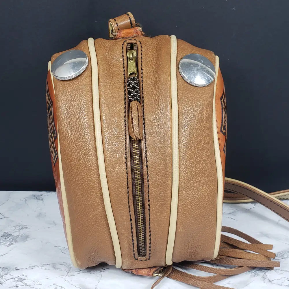 Harley Davidson Handmade Leather Purse Dual Gas Tank Vintage Handbags