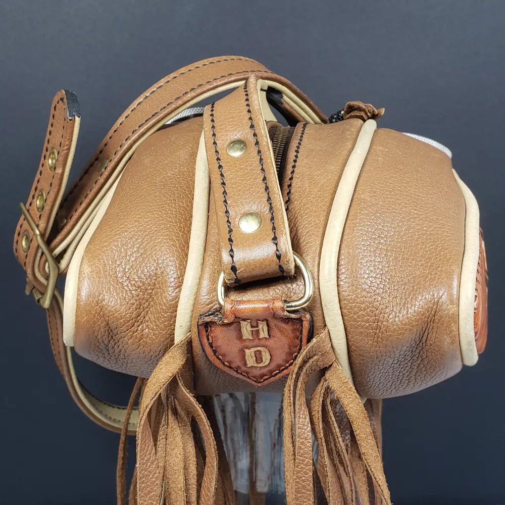 Harley Davidson Handmade Leather Purse Dual Gas Tank Vintage Handbags