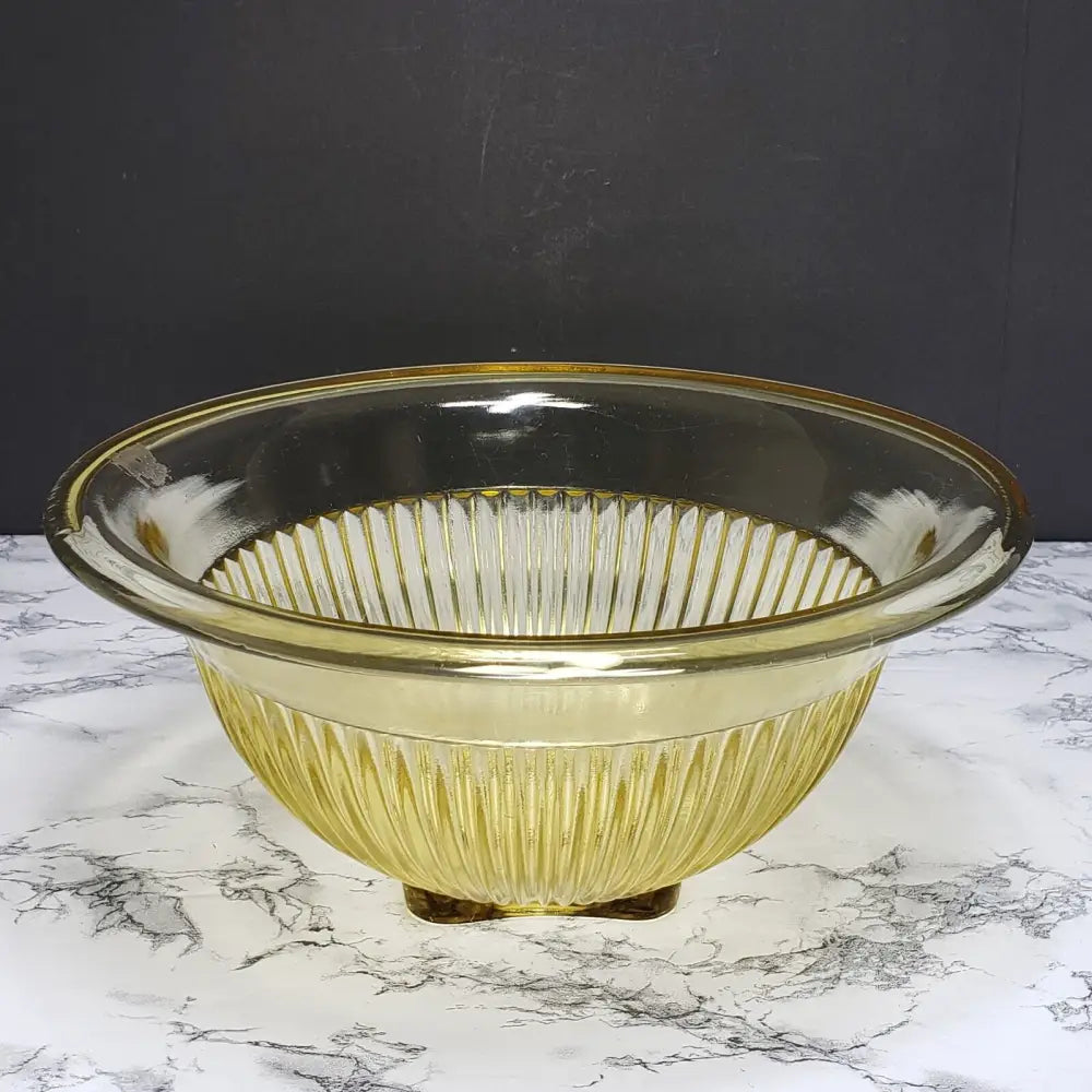 Hazel Atlas Ribbed Mixing Bowl Vintage - Decor