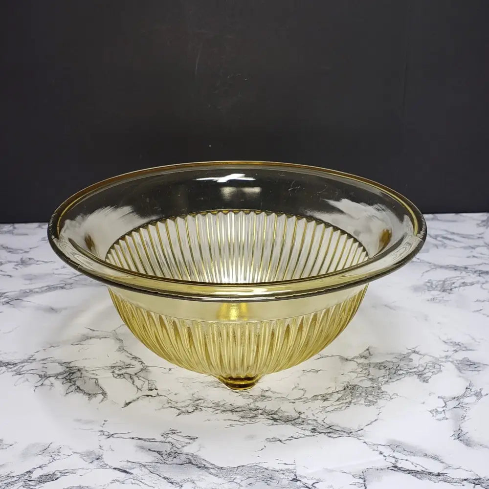 Hazel Atlas Ribbed Mixing Bowl Vintage - Decor