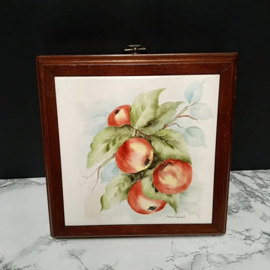 Hand Painted Artist Signed Hidden Wall Compartment Handmade ( Vintage ) Decor