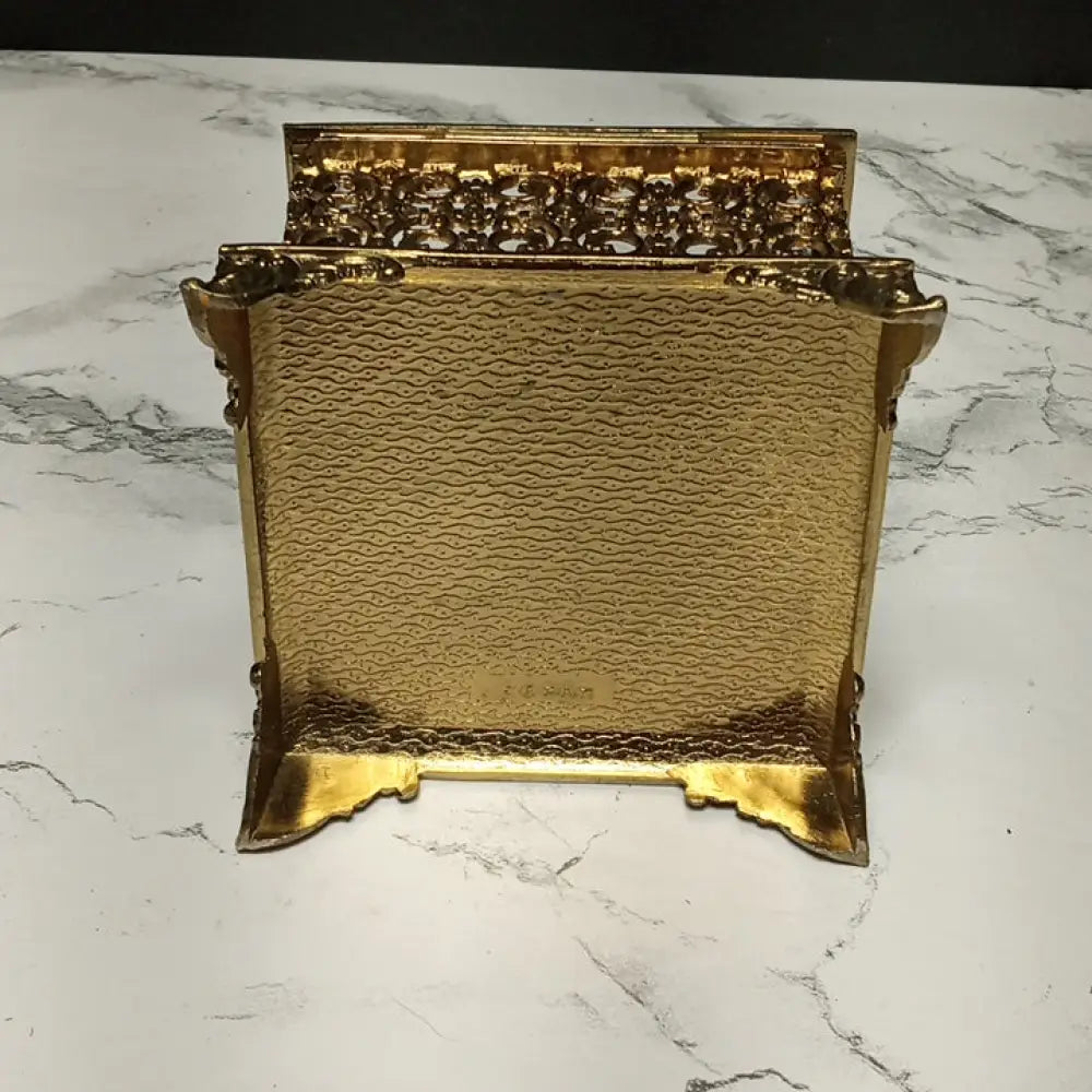 Hollywood Regency Filigree Trinket Box ( Vintage ) Decor