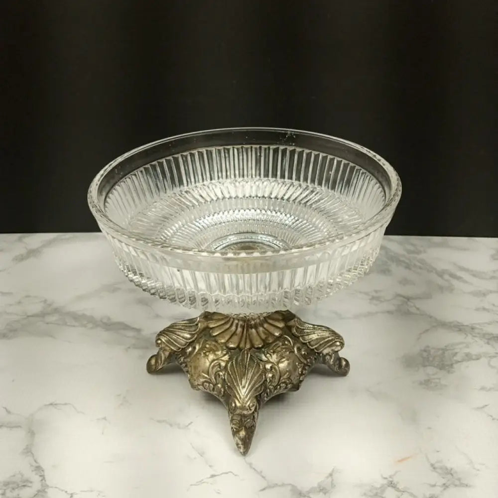 Hollywood Regency Pedestal Candy Dish ( Vintage ) Decor