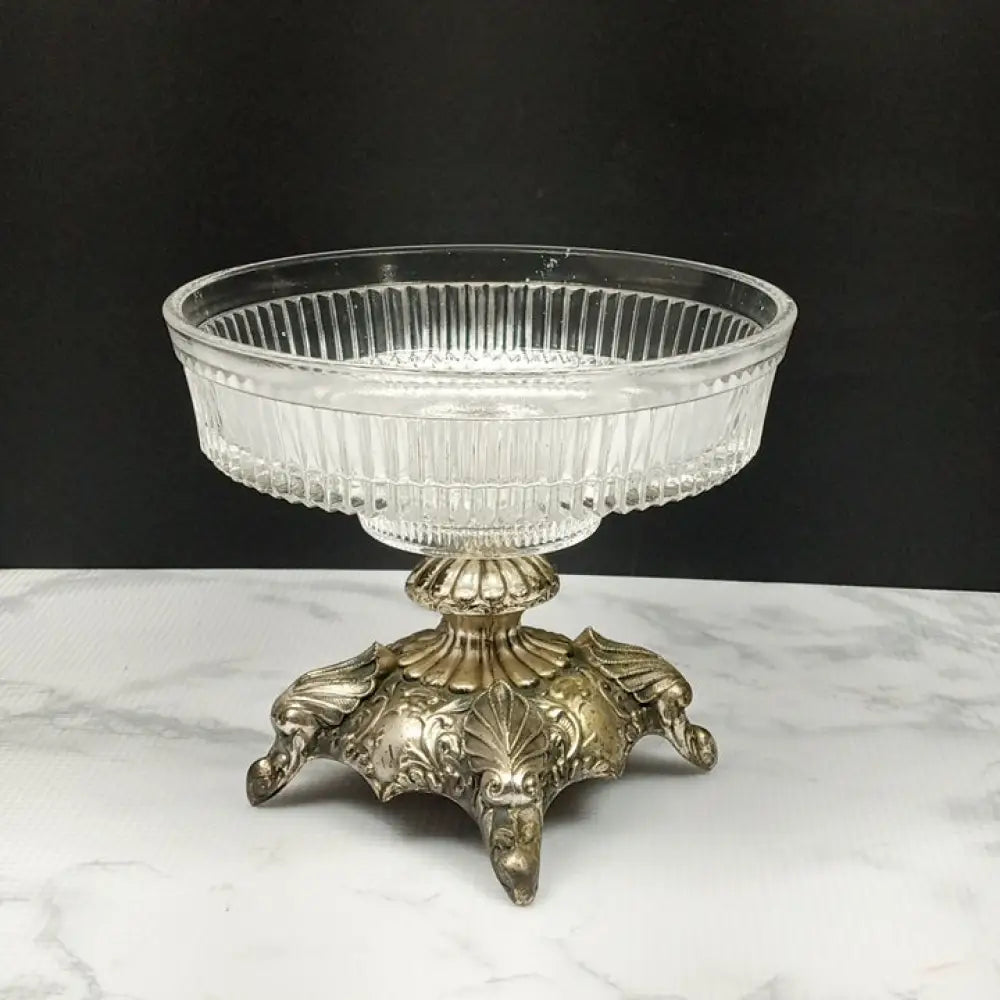 Hollywood Regency Pedestal Candy Dish ( Vintage ) Decor