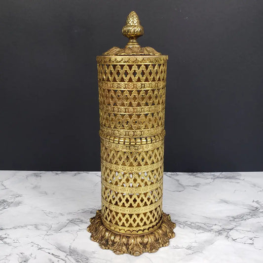 Hollywood Regency Vanity Hair Spray Can Holder Vintage Decor