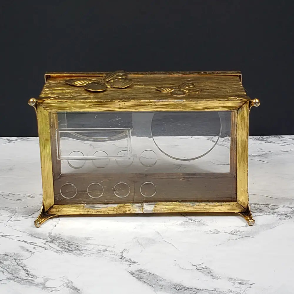 Hollywood Regency Vanity Makeup Organizer Vintage Decor