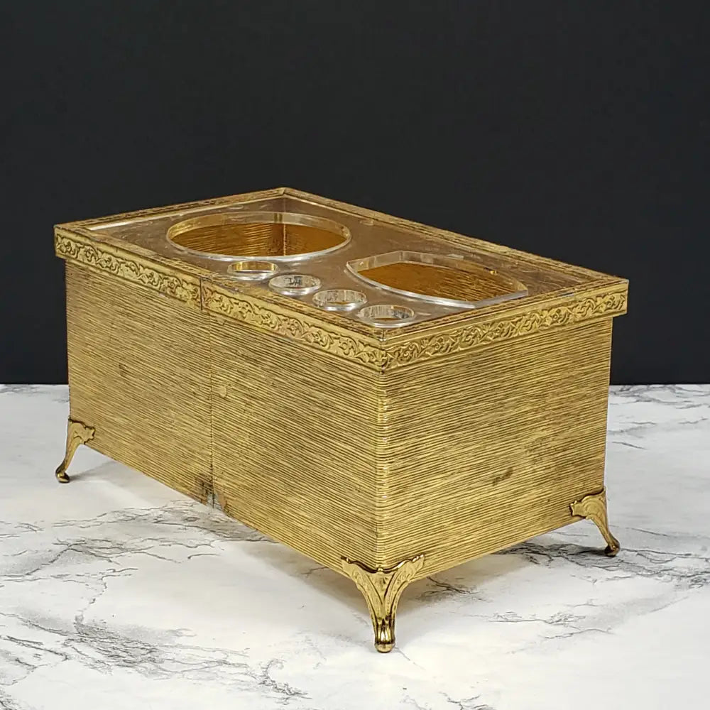 Hollywood Regency Vanity Makeup Organizer Vintage Decor
