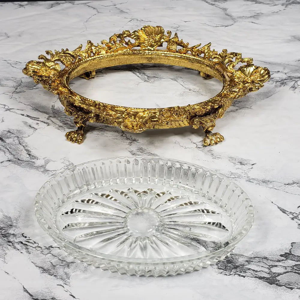 Hollywood Regency Vanity Or Soap Dish Vintage Collectibles