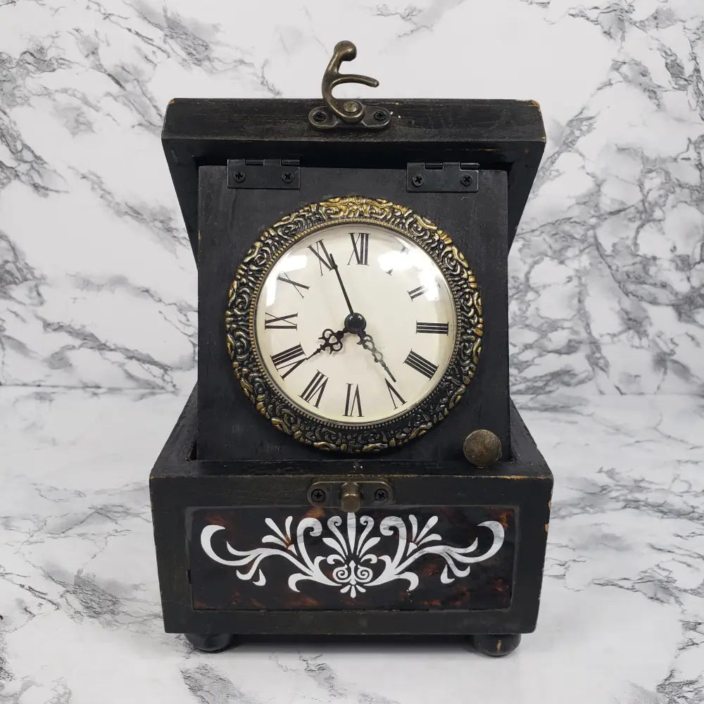 Home Interiors Clock Box Vintage Decor