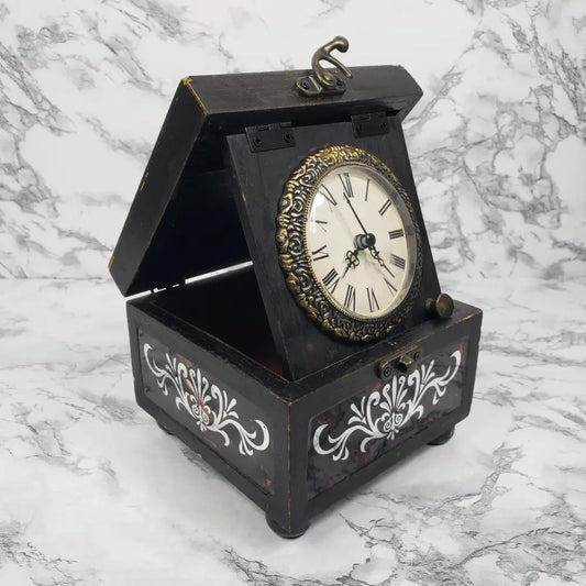 Home Interiors Clock Box Vintage Decor