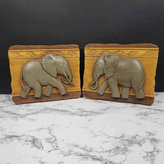 Home Interiors Elephant Wall Decor Vintage Decorative Plaques