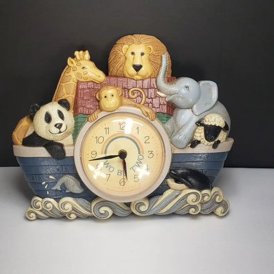 Clock Home Interiors Noah’s Ark Two By Two Nursery Vintage -