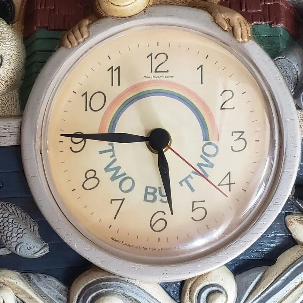 Clock Home Interiors Noah’s Ark Two By Two Nursery Vintage -