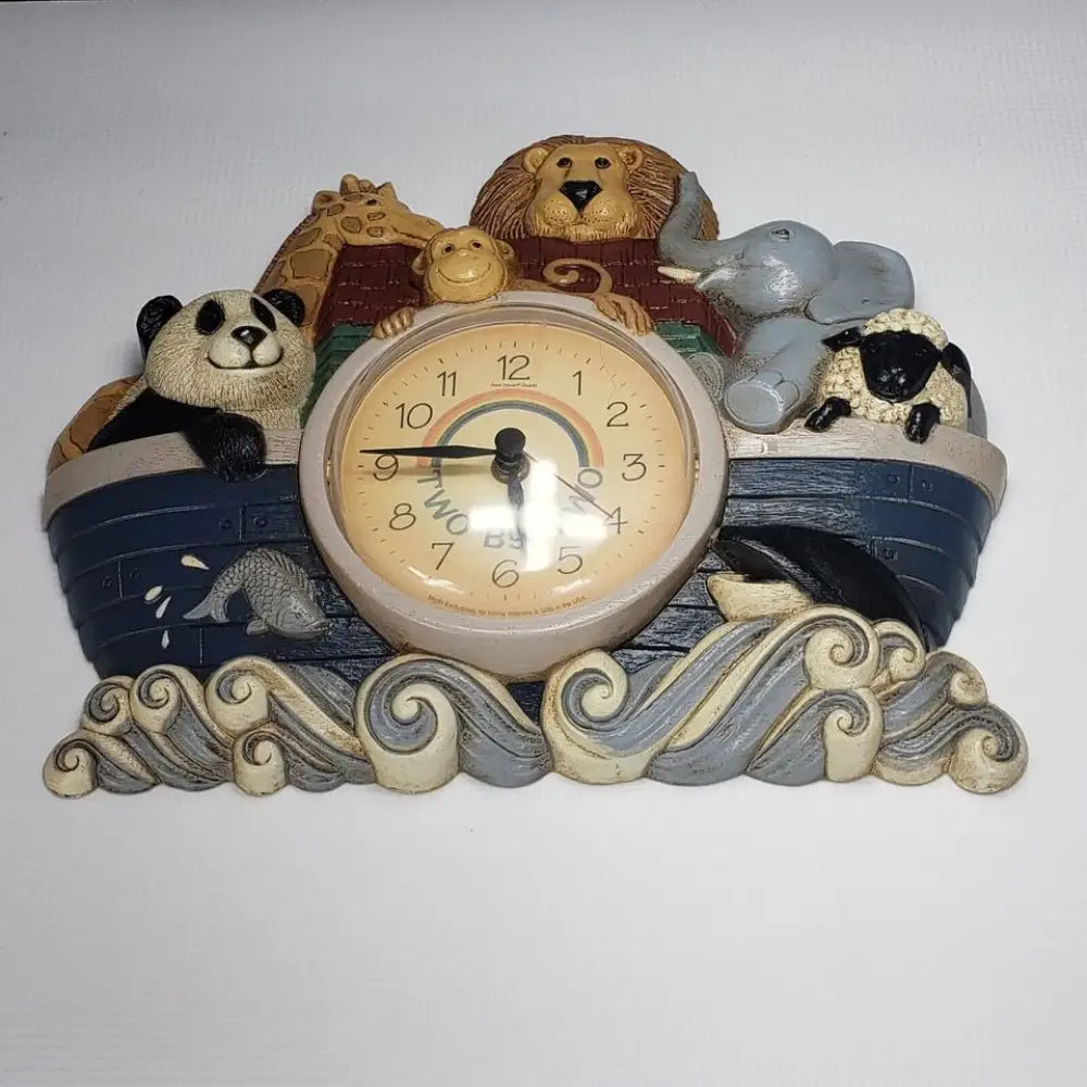 Clock Home Interiors Noah’s Ark Two By Two Nursery Vintage -
