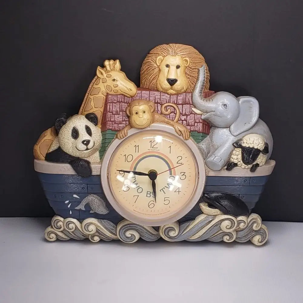 Clock Home Interiors Noah’s Ark Two By Two Nursery Vintage -
