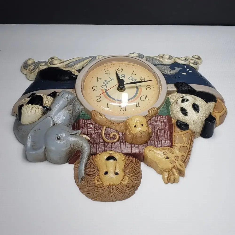 Clock Home Interiors Noah’s Ark Two By Two Nursery Vintage -
