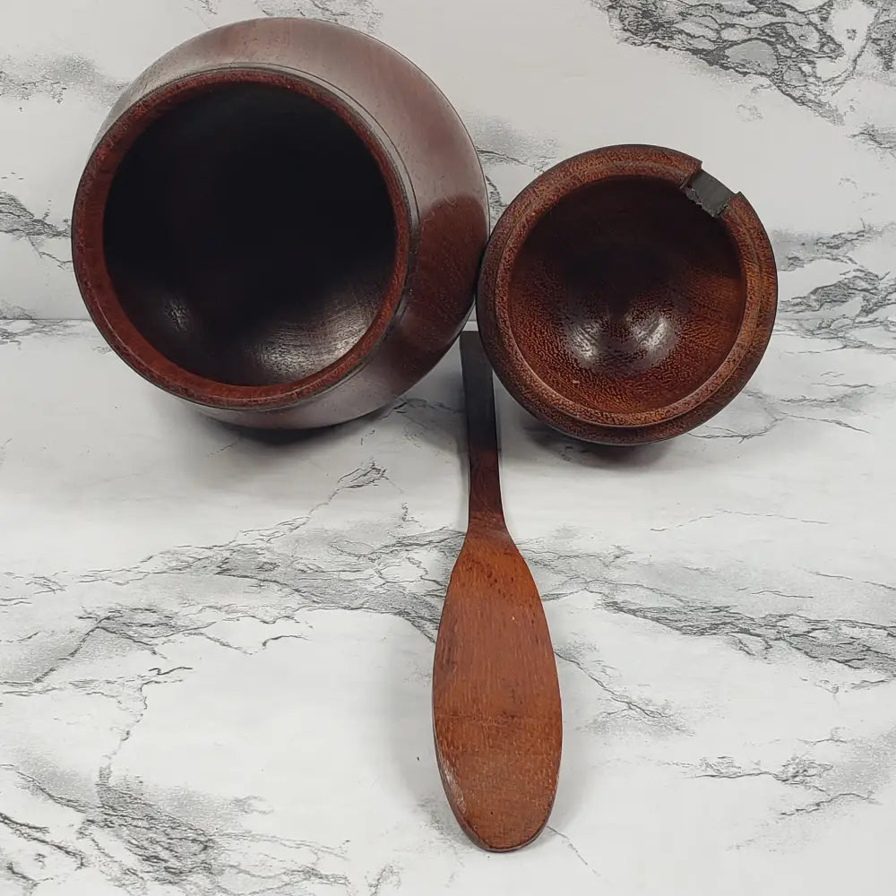 Honey Server Bavarian Black Forest Handmade Solid Wood Vintage Decor