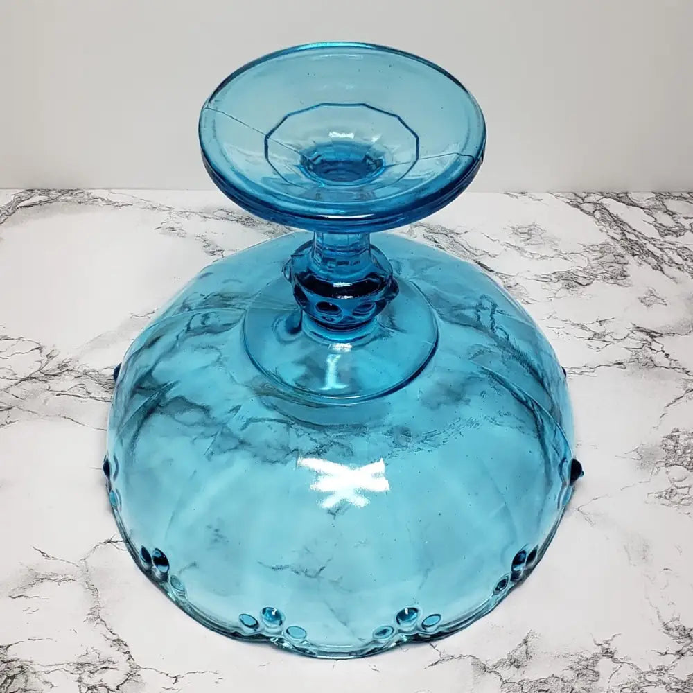Ice Blue Indiana Teardrop Compote - Decor
