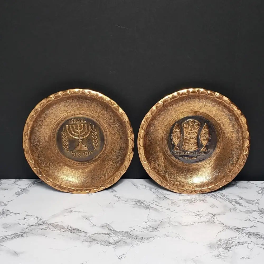 Israel Copper Wall Plaques Vintage - Decor