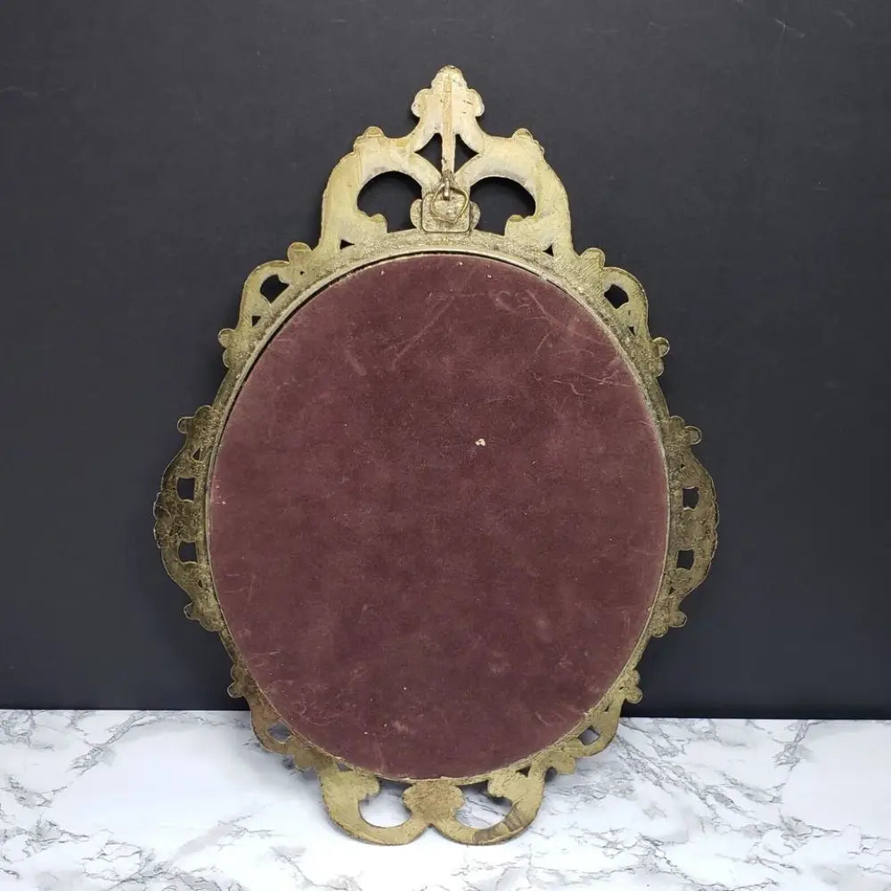 Italian Filigree Large 17 x 12 Framed Bubble Glass Farm