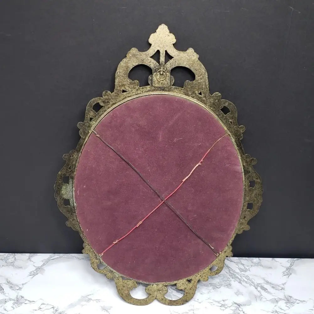 Italian Filigree Large 17 x 12 Framed Bubble Glass Farm