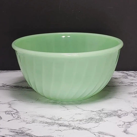 Jadeite Fire King Swirl 9 Inch Mixing Bowl - Decor