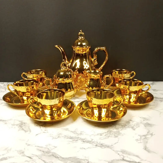 Japanese Gold Gilded Musical Tea Set Vintage