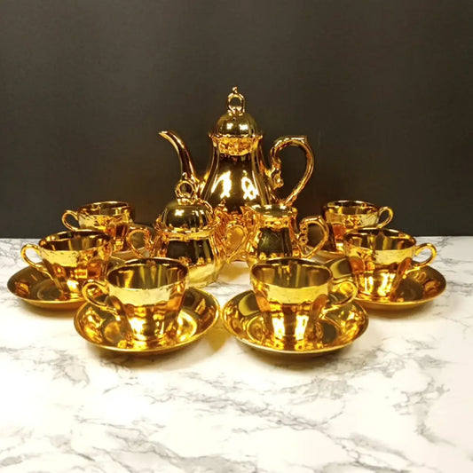 Japanese Gold Gilded Musical Tea Set Vintage