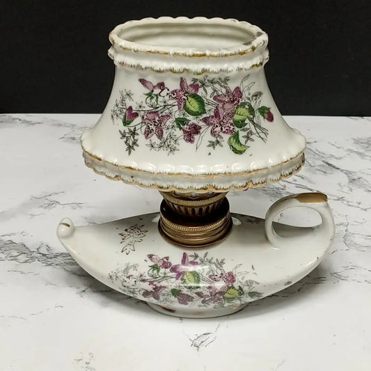 Japanese Porcelain Oil Lamp ( Vintage ) Decor