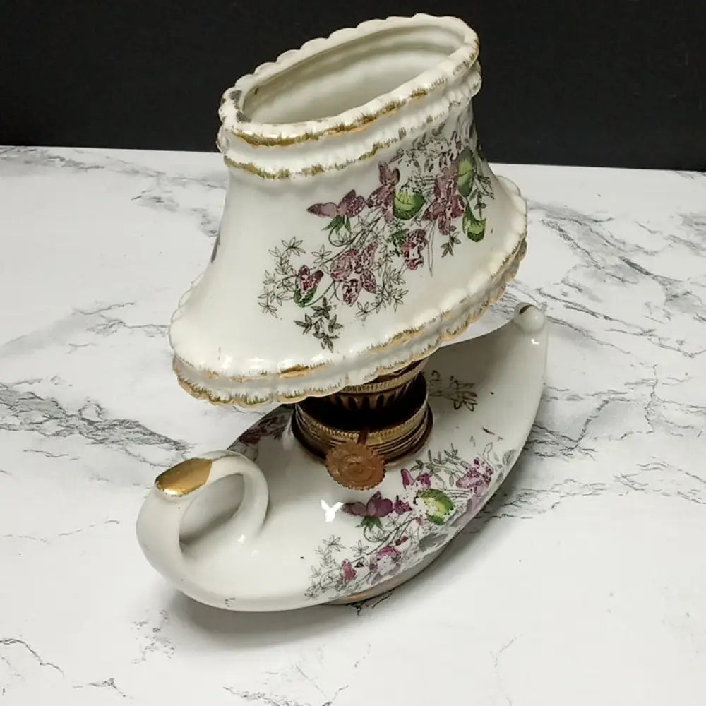 Japanese Porcelain Oil Lamp ( Vintage ) Decor